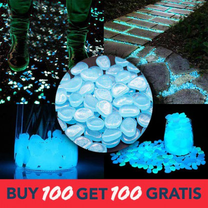 Dekoracyjne Kamienie Fluorescencyjne LUMINY 100 szt. + 100 szt.  GRATIS