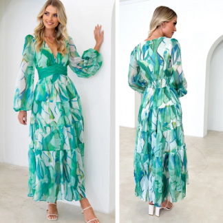 Damska sukienka z długim rękawem