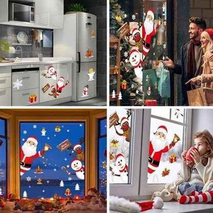 Świąteczne naklejki statyczne SantaJoy 90+90 GRATIS
