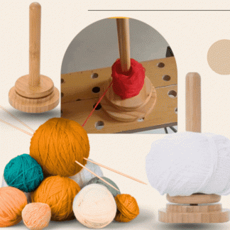 Obrotowy drewniany stojak na włóczkę – YarnSpin